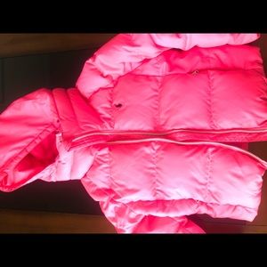 Girls Neon pink polo puffer size 6